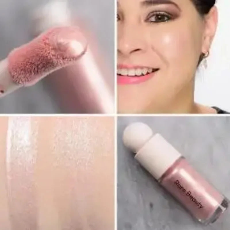 Tidesmit shimmering liquid blush highlighter gel for glowing face makeup and natural glitter contour finish