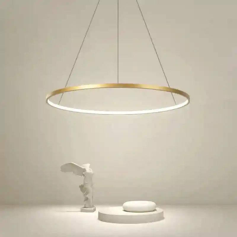Modern LED Ring Light – Minimalist Dimmable Chandelier for Studio Tidesmit