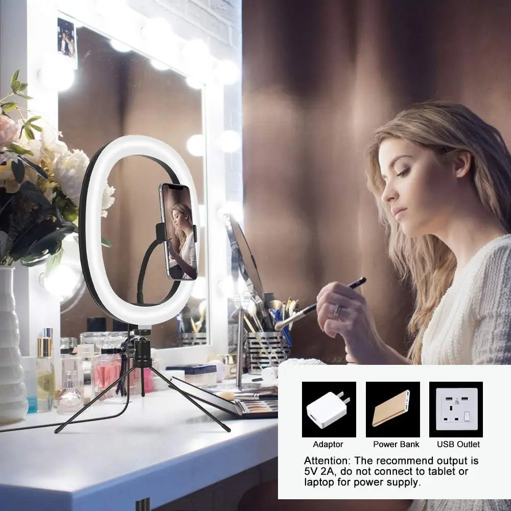10 Inch LED Ring Light with Tripod for Content Creation - Tidesmit Tidesmit
