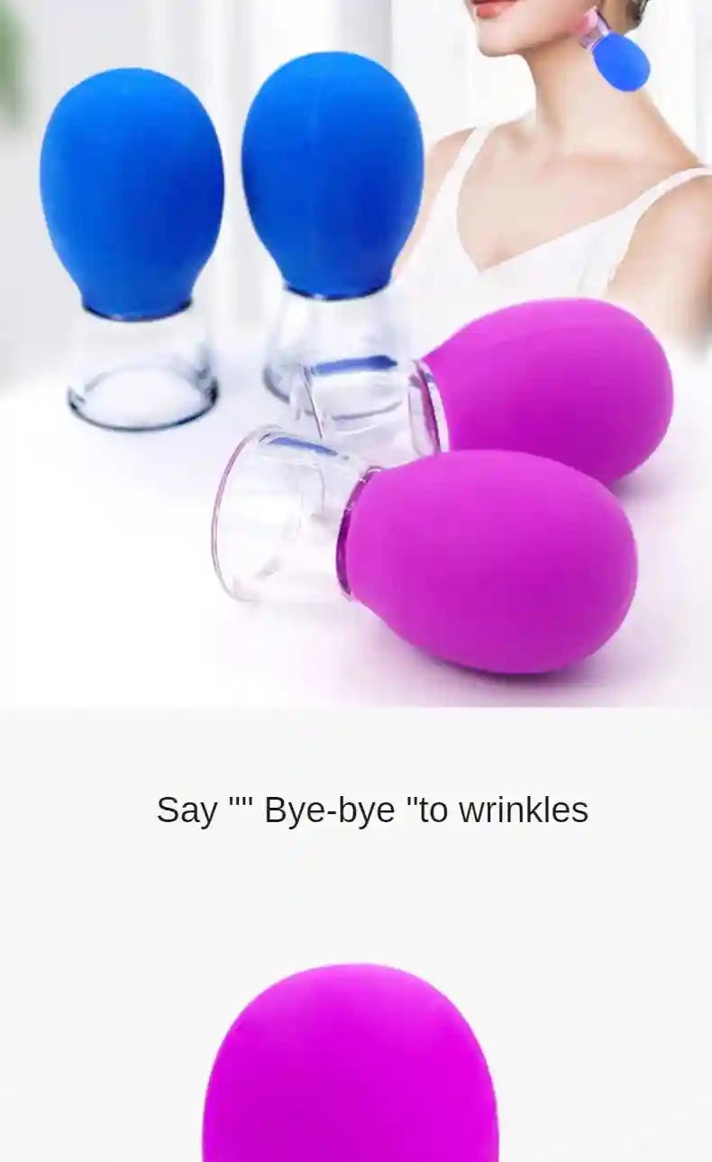 Silicone Cupping Massage Set for Face and Body - Purple and Blue Back Massage Instrument Tidesmit