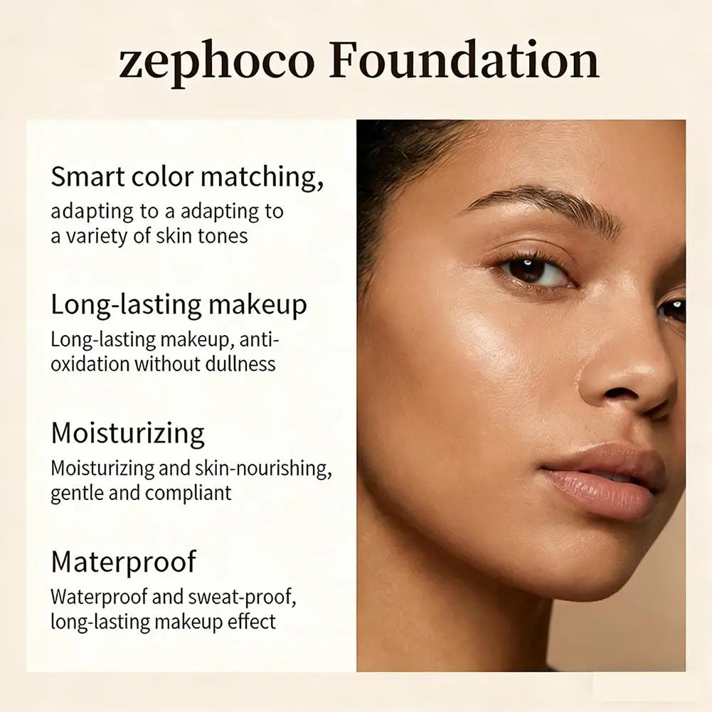 Tidesmit Zephoco Luxe thermal color changing liquid foundation shade swatch for long lasting moisturizing face makeup