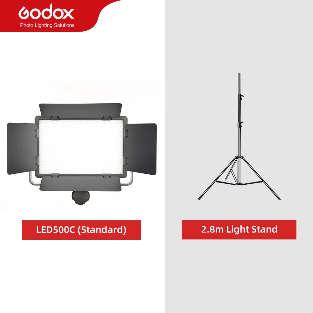 Tidesmit LED Video Light Panel - Adjustable Color Temperature Studio Lamp LED500C Kit 1 China Mainland Tidesmit