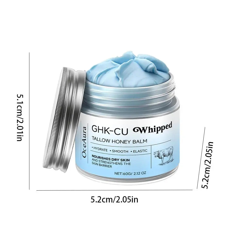 GHK-CU Whipped Tallow Honey Balm Hydration Body Moisturizer for Mature Dry & Sensitive Skin Targeted Skin Barrier Support