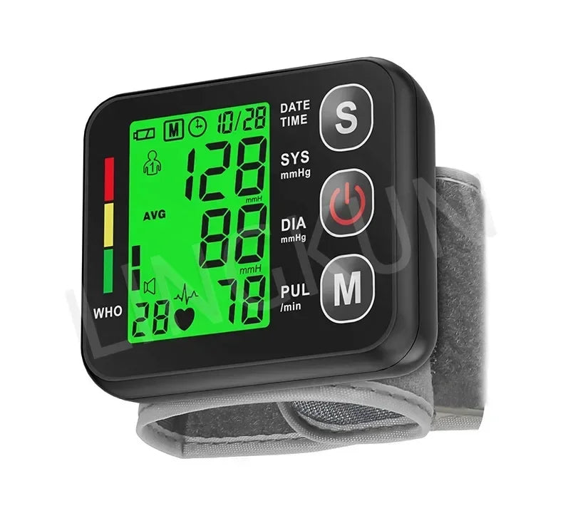 English Voice High Accurate BP Monitors Wrist Blood Pressure Monitor Tonometer Digital Sphygmomanometer Electronic Bp Monitors