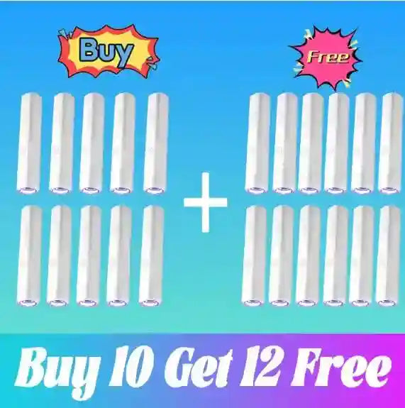 A promotion for wart repair pens showing a total of 22 white, cylindrical applicator pens against a blue background.