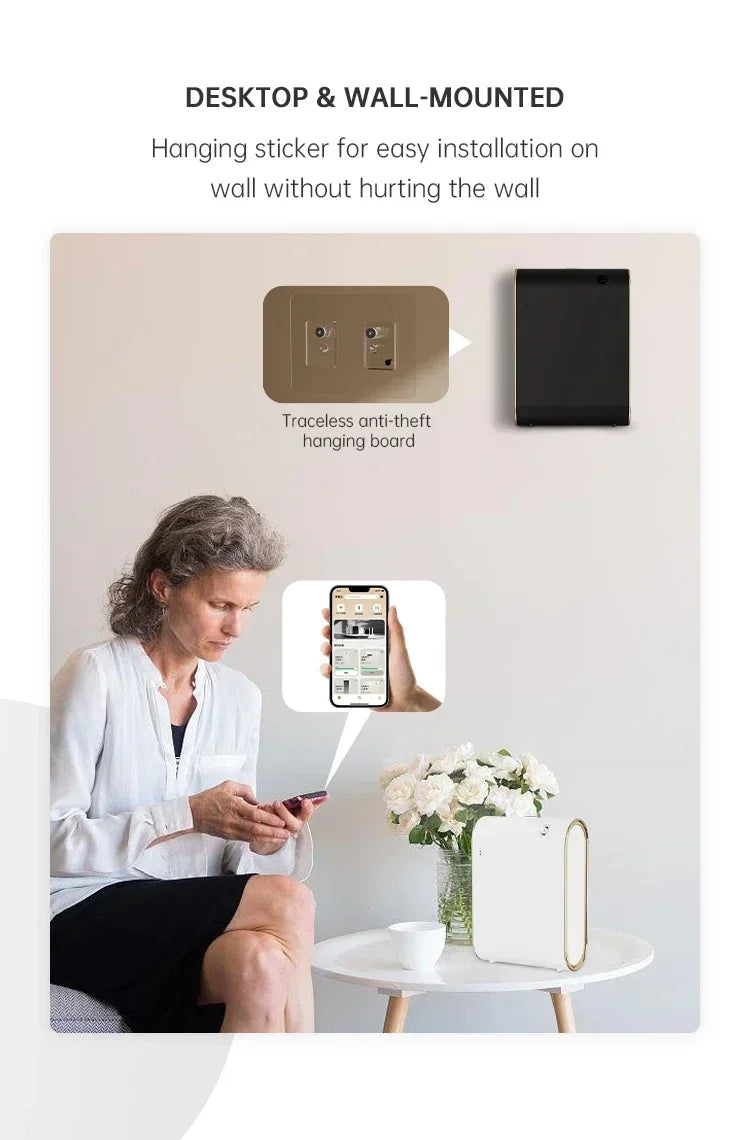 Bluetooth Waterless Fragrance Diffuser Smart Machine for Home Essential Oil Diffuser 1500 Sq Ft Coverage Scent Air Diffuser