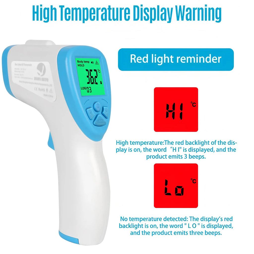 Non-Contact & Ear Dual-Mode Infrared Thermometer -Digital LCD Fever Detector for Infant Adult Kids,Fast Measurement Thermometer