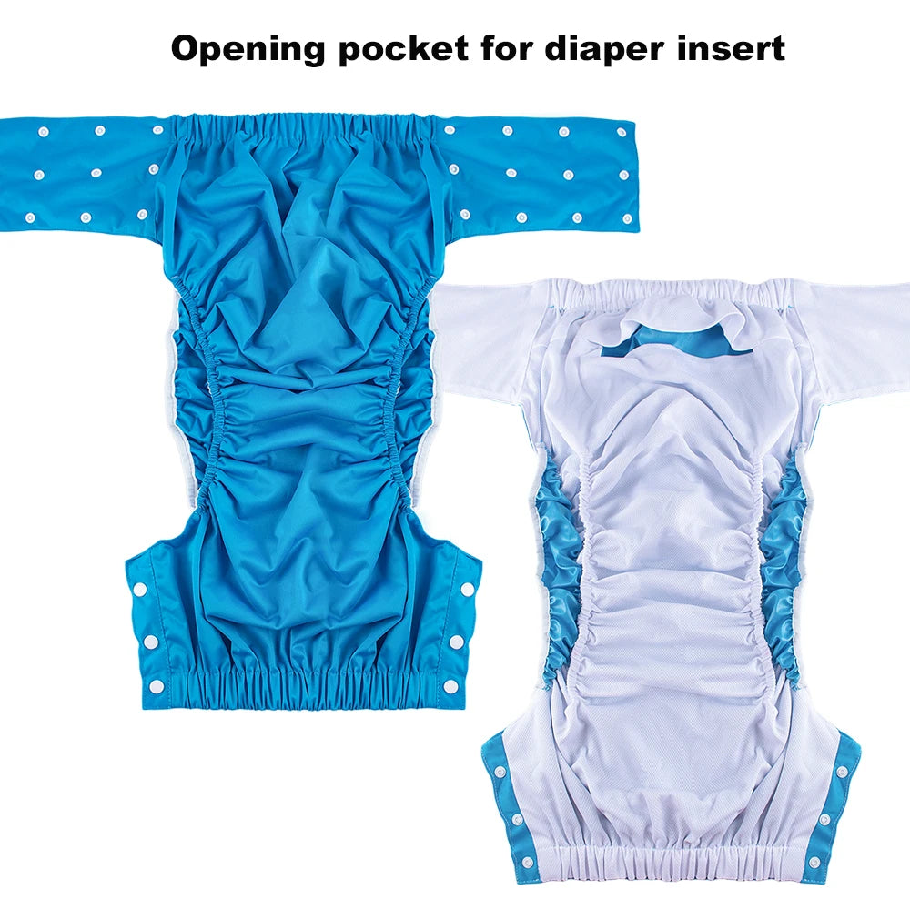 1pc Cooling Liner Reusable Underwear Washable Reusble Cloth Nappies Inner Opening Design Adult Cloth Diapers for Summer