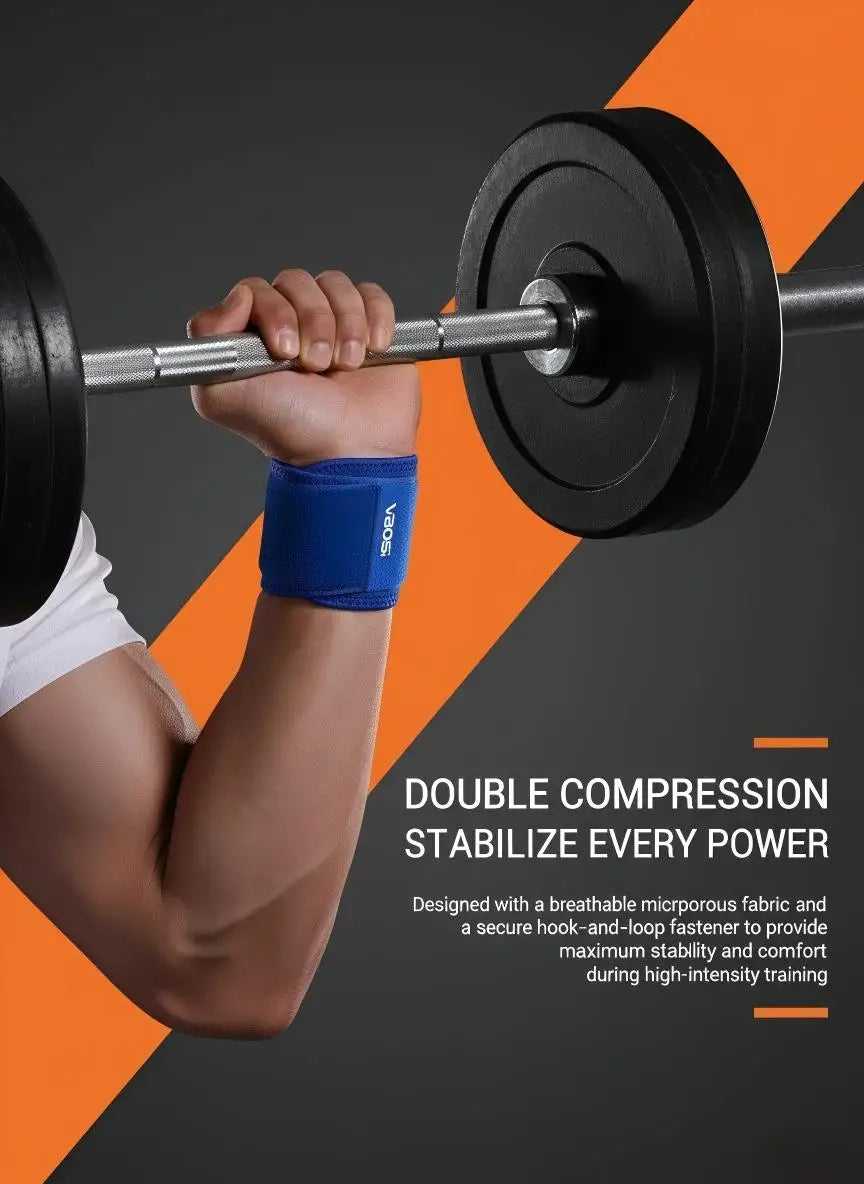 VBOSI Adjustable Wrist Support Brace Neoprene Compression Wristband for Sports Fitness Weightlifting Basketball Pain Relief Wris