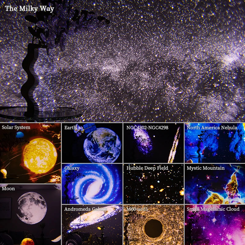 Galaxy Projector Night Light 360 Degree Star Lamp for Bedroom Decor Tidesmit