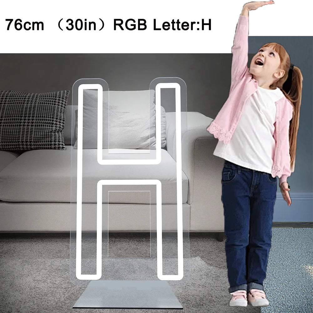76cm Tall LED Alphabet Light Up Letters for Professional Event Decor 76cm H White Tidesmit