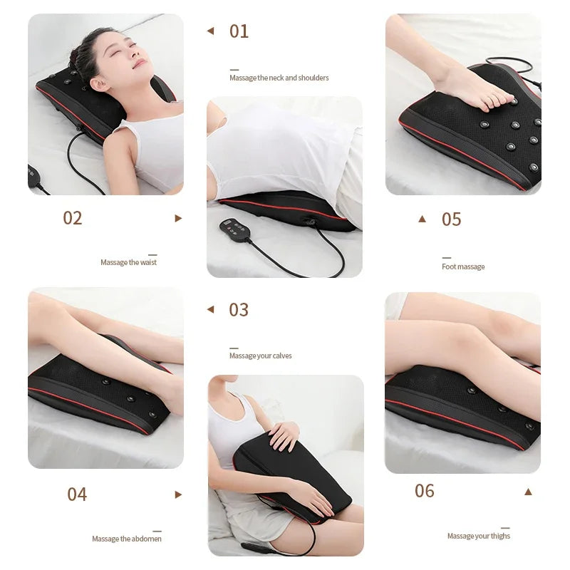 Shiatsu Neck and Back Massager with Heat and Airbag Therapy Relaxation Treatment Tidesmit