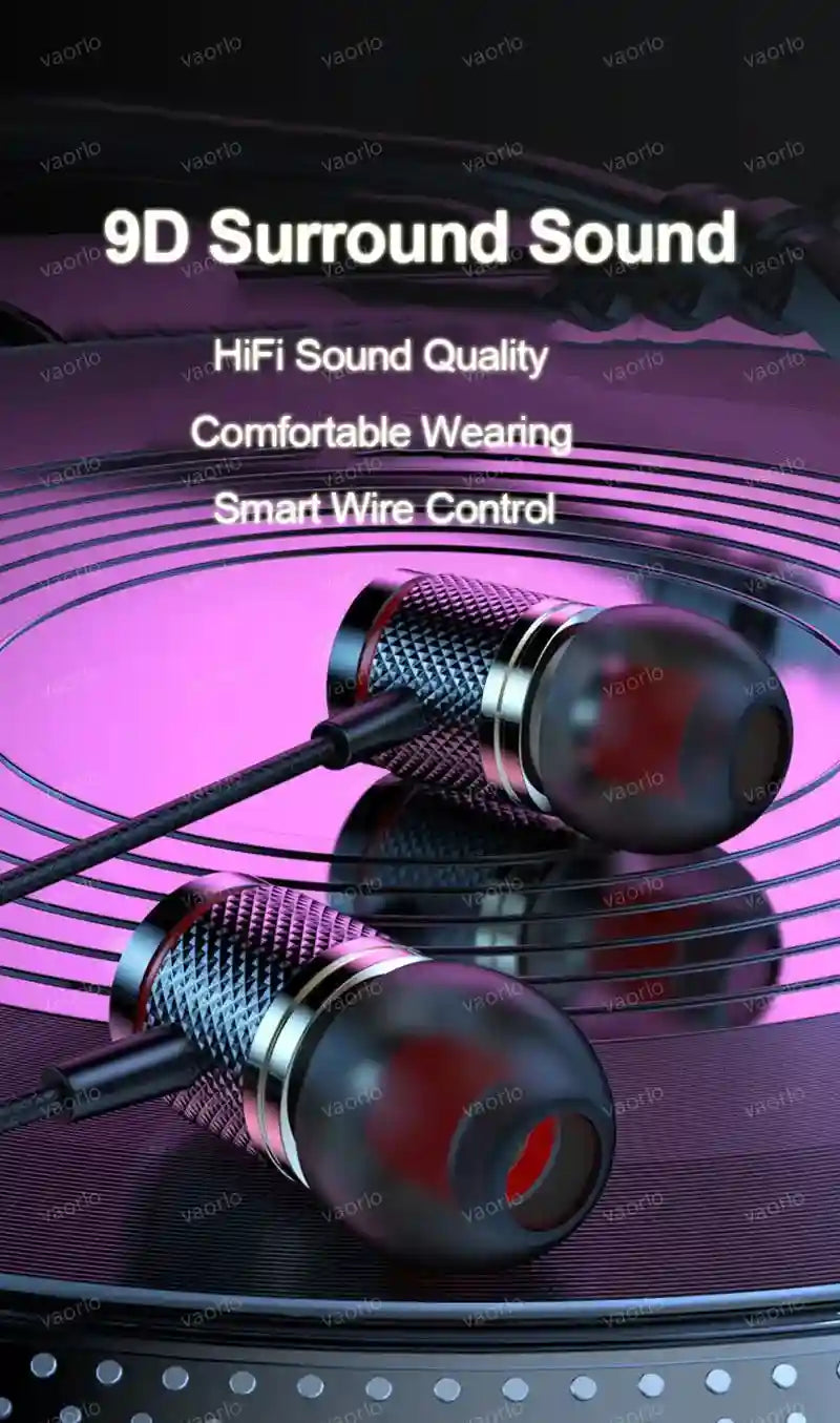 Wired Earbuds with Mic: 7.1 Surround Sound Type-C & 3.5mm AUX Tidesmit