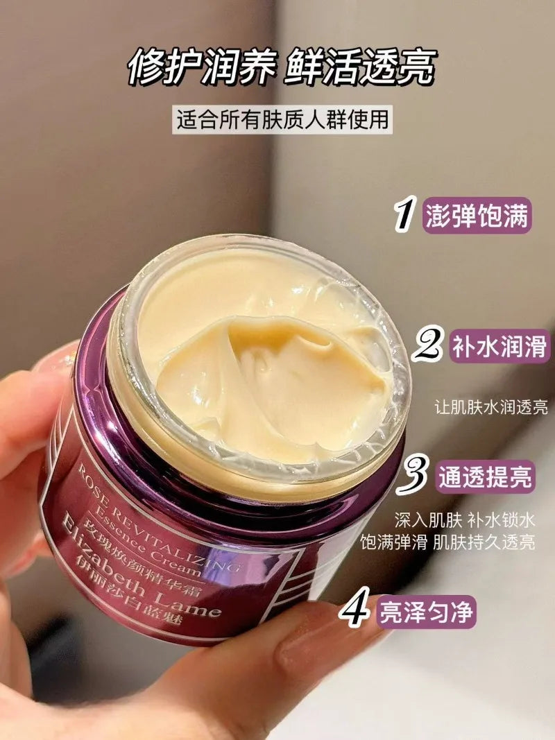 Rose Revitalizing Essence Cream, Hydrating Moisturizing Face Cream, Nourishing Brightening Skin Care Products