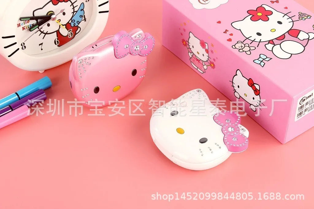 2024 Sanrio Hello Kitty Flip Phone Kawaii K688 Cartoon Taiml Cute Mini Phone Birthday Fashion Gift Toys Christmas For Anime Fans
