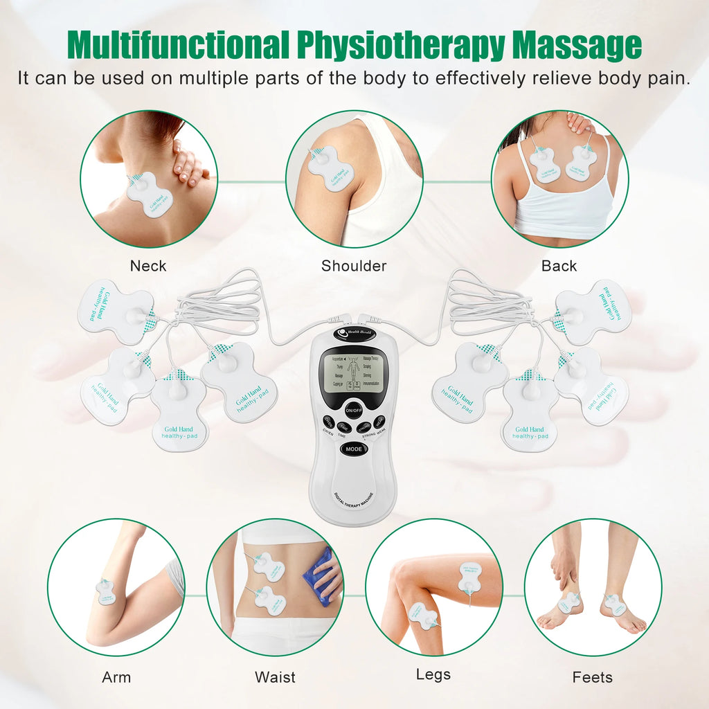 EMS Tens Unit Muscle Massager: Portable Deep Tissue Pain Relief Body Shaping Massage Equipment Tidesmit