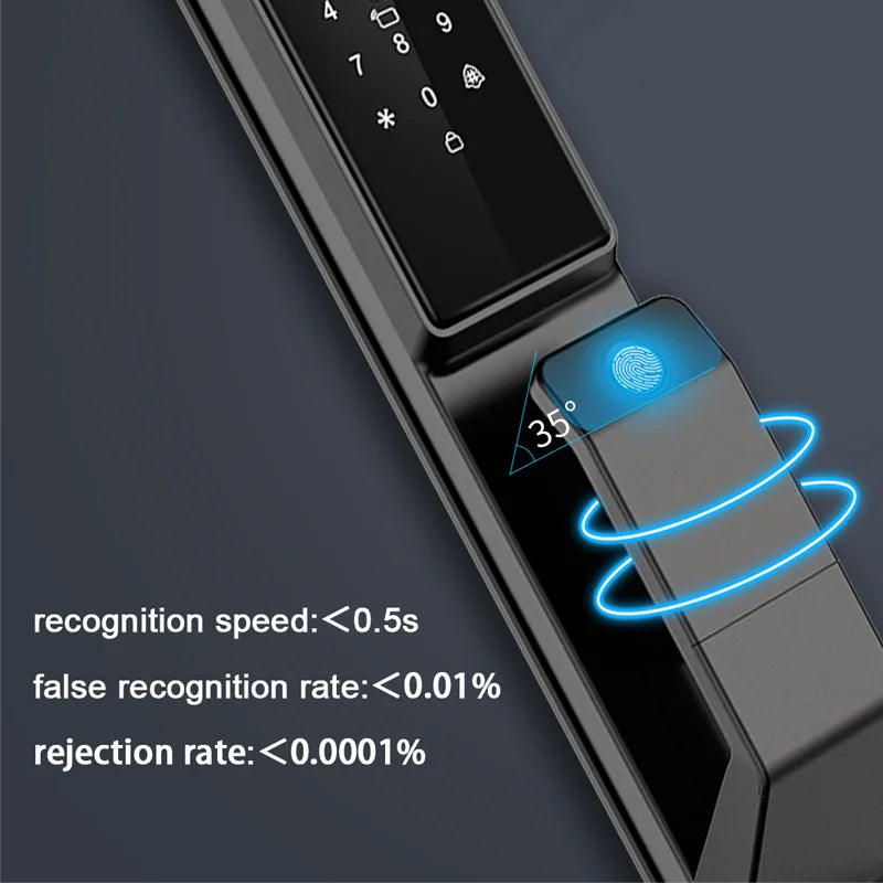Waterproof Outdoor Smart  Lock Wifi Alexa Tuya APP Aluminium Alloy Material Fingerprint Password Smart Door Lock With Camera