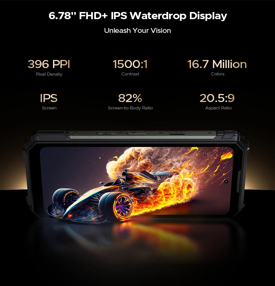 DOOGEE V Max Play 5G Projector Rugged Phone 6.78" 120Hz 20500mAh Dual Camping Lights16GB+512GB 200MP Main Camera NFC Smartphone