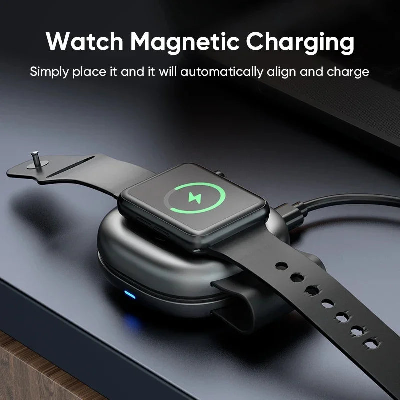 3-in-1 Wireless Charger for iPhone, AirPods, and Apple Watch - Qi Certified Tidesmit