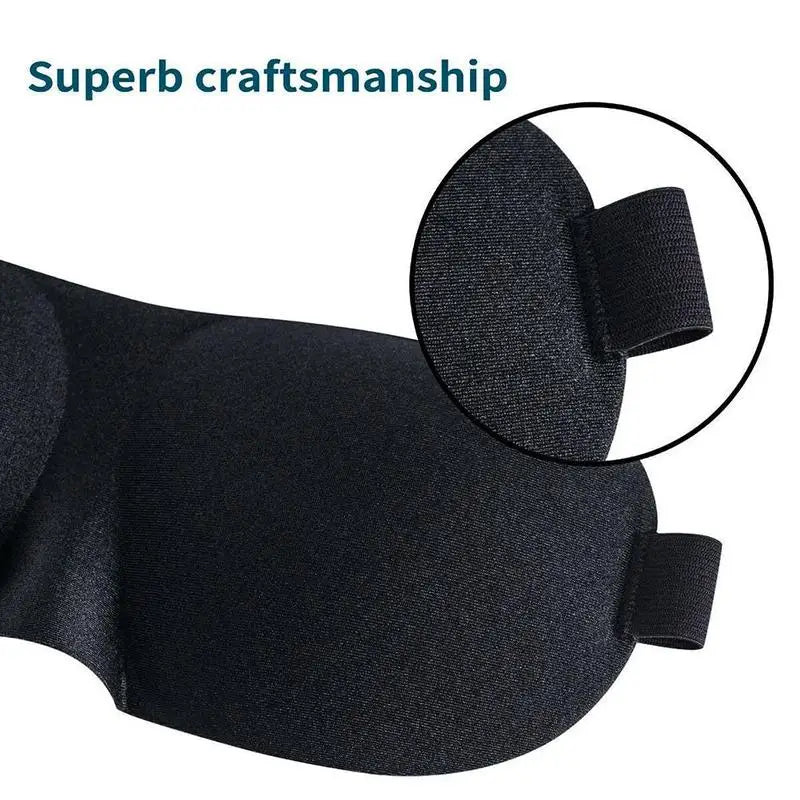 3D Smooth Natural Sleep Mask Fully Adjustable Shoulder Strap Unisex Essential for Travel Peaceful Sleep Blindfold Light Eyepatch