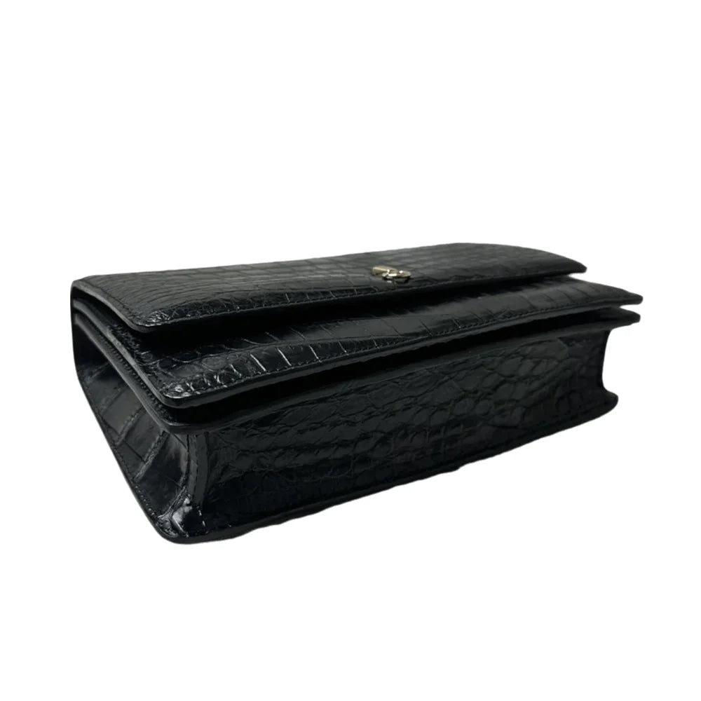 Authentic crocodile leather women's small flap bag real crocodile leather women's handbag single-shoulder cross-body bag