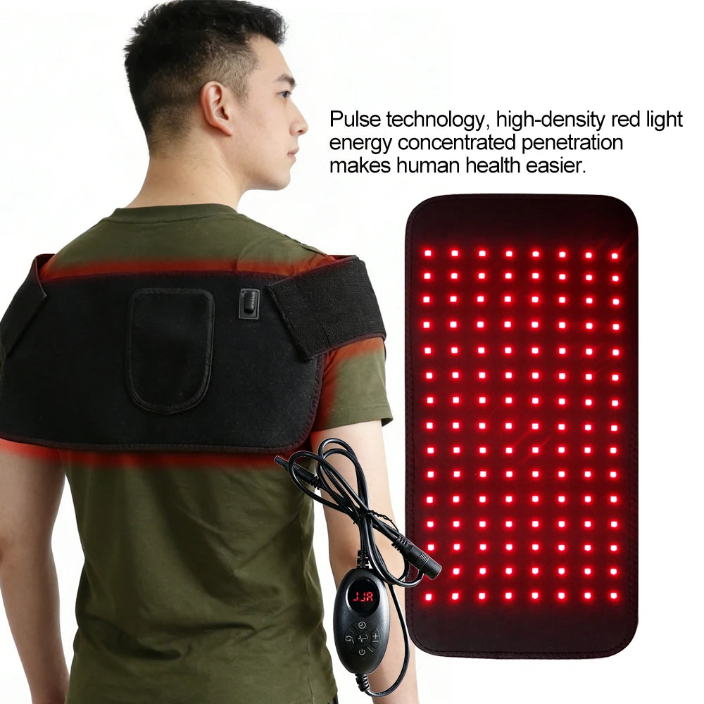 3 in 1 LED Infrared Light Therapy Body Pad Wearable Wrap for Back Shoulder Waist 660&850 nm Infrared Light Weight Loss Device