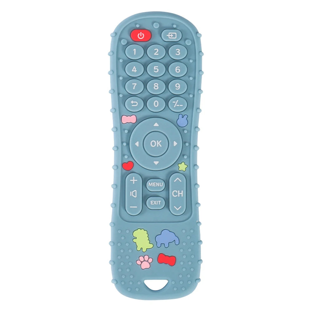 Soft Silicone Teether in Remote Control Shape Ideal Soft Teething Toy for Babies Perfect Children's Holiday Gift