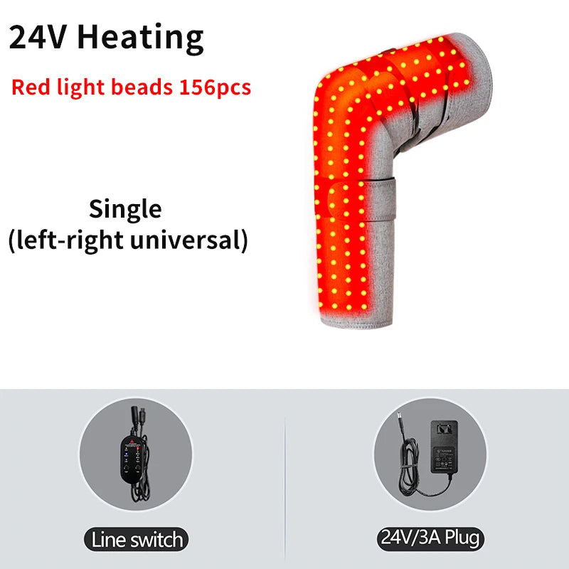 Red Light Knee Therapy Wrap for Targeted Heat and Deep Tissue Massage Massage Cushion 24V-Heating Tidesmit