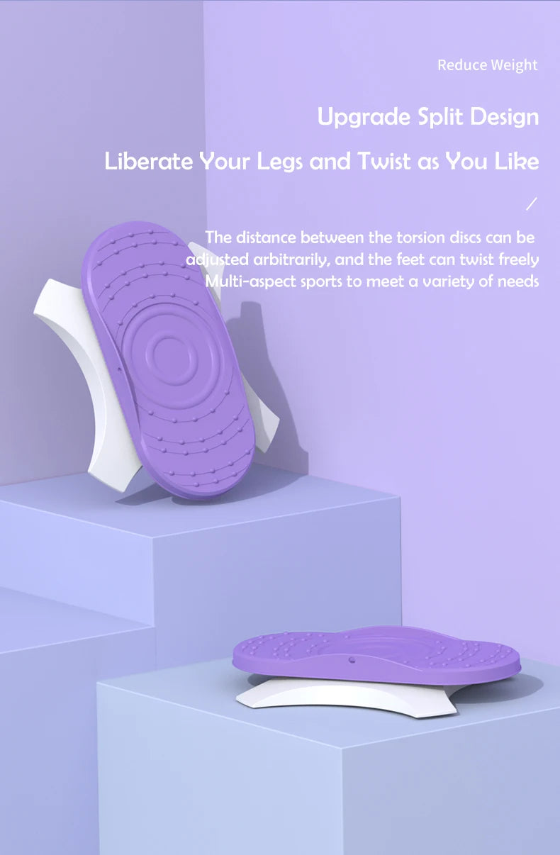 Waist Twisting Disc for Core Fitness – Non-Slip Purple Tidesmit Body Shaping Massage Equipment Tidesmit