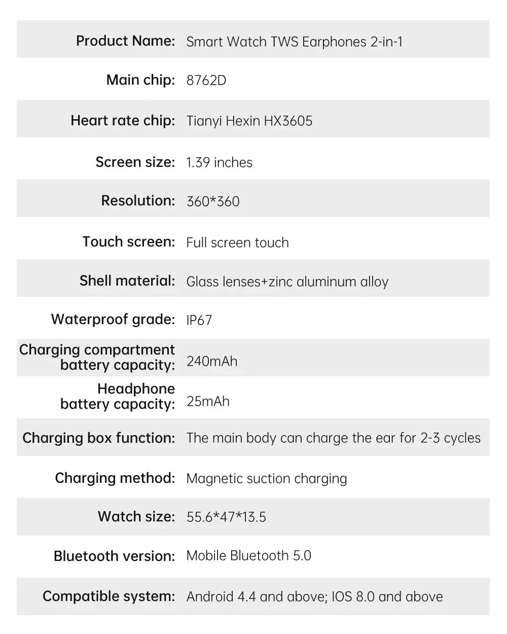 New X10 Headset Smart Watch TWS 2 in 1 Wireless Bluetooth Earphone Blood Pressure Heart Rate Testing Sport Music Smartwatch