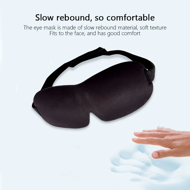 3D Sleeping Eye Mask Travel Rest Aid Eye Cover Patch Paded Soft Sleeping Mask Blindfold Eye Relax Massager