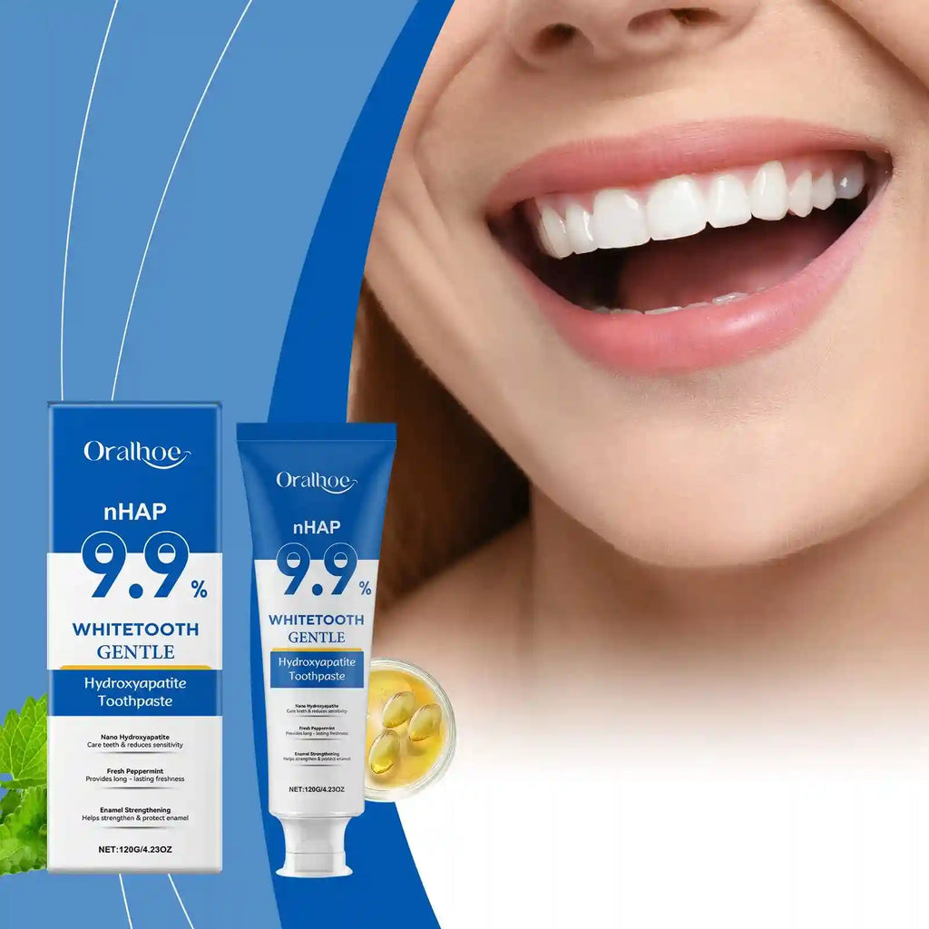 Tidesmit Hydroxyapatite toothpaste for enamel repair, teeth whitening, and effective stain removal.