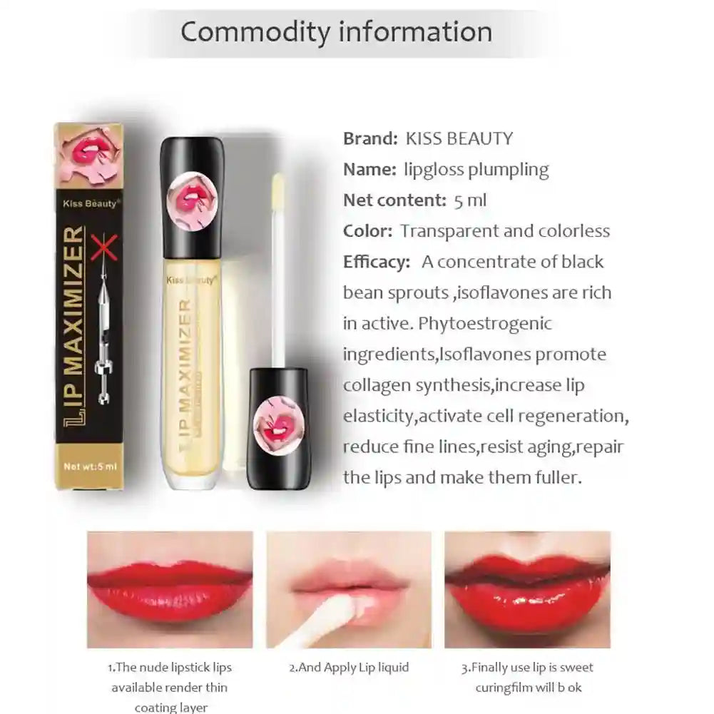 Liquid Lip Plumper Gloss | Hydrating Long Lasting Nourishing Lip Oil Lip Care Tidesmit