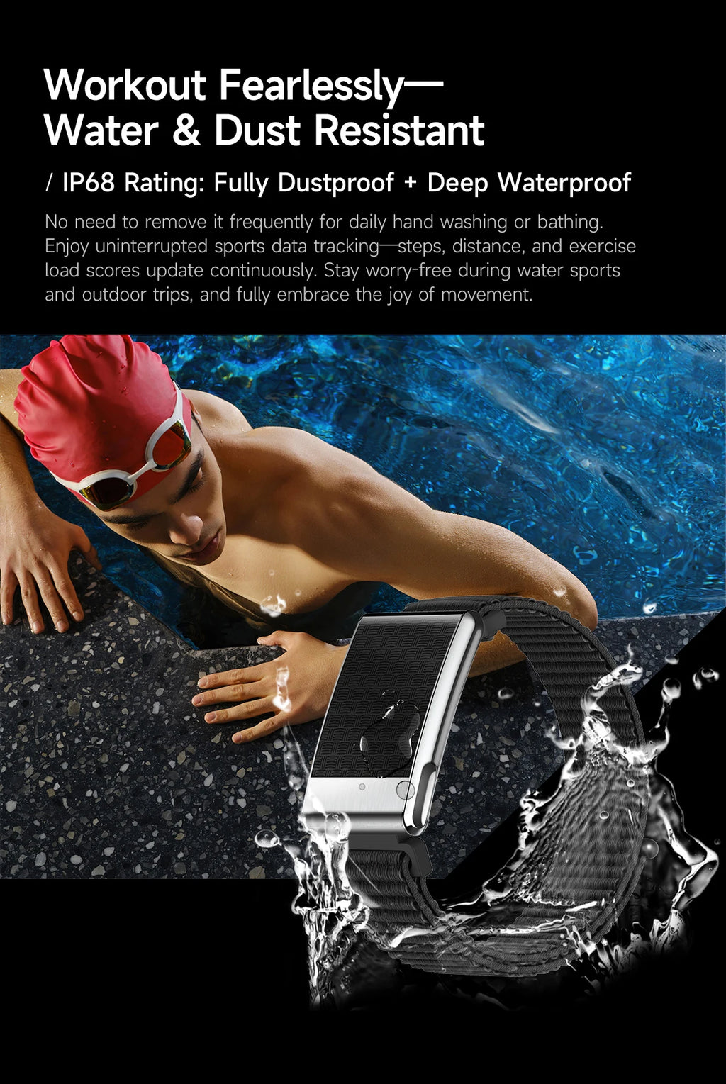 Best E900 Screenless Smart Bracelet for Women  IP68 Waterproof Heart Rate Sleep Health Monitoring Menstrual Tracking Smartwatch