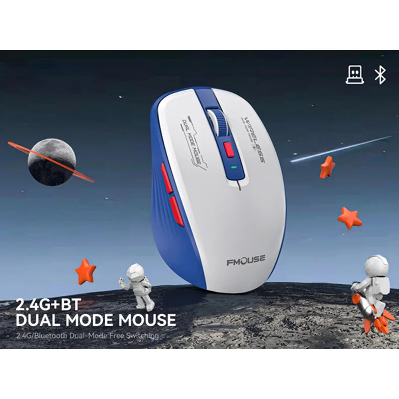 M303L Bluetooth Wireless Mouse 2.4G Dual Mode 1600 DPI Silent Tablet Notebook PC Office Portable Mouse For Android ios