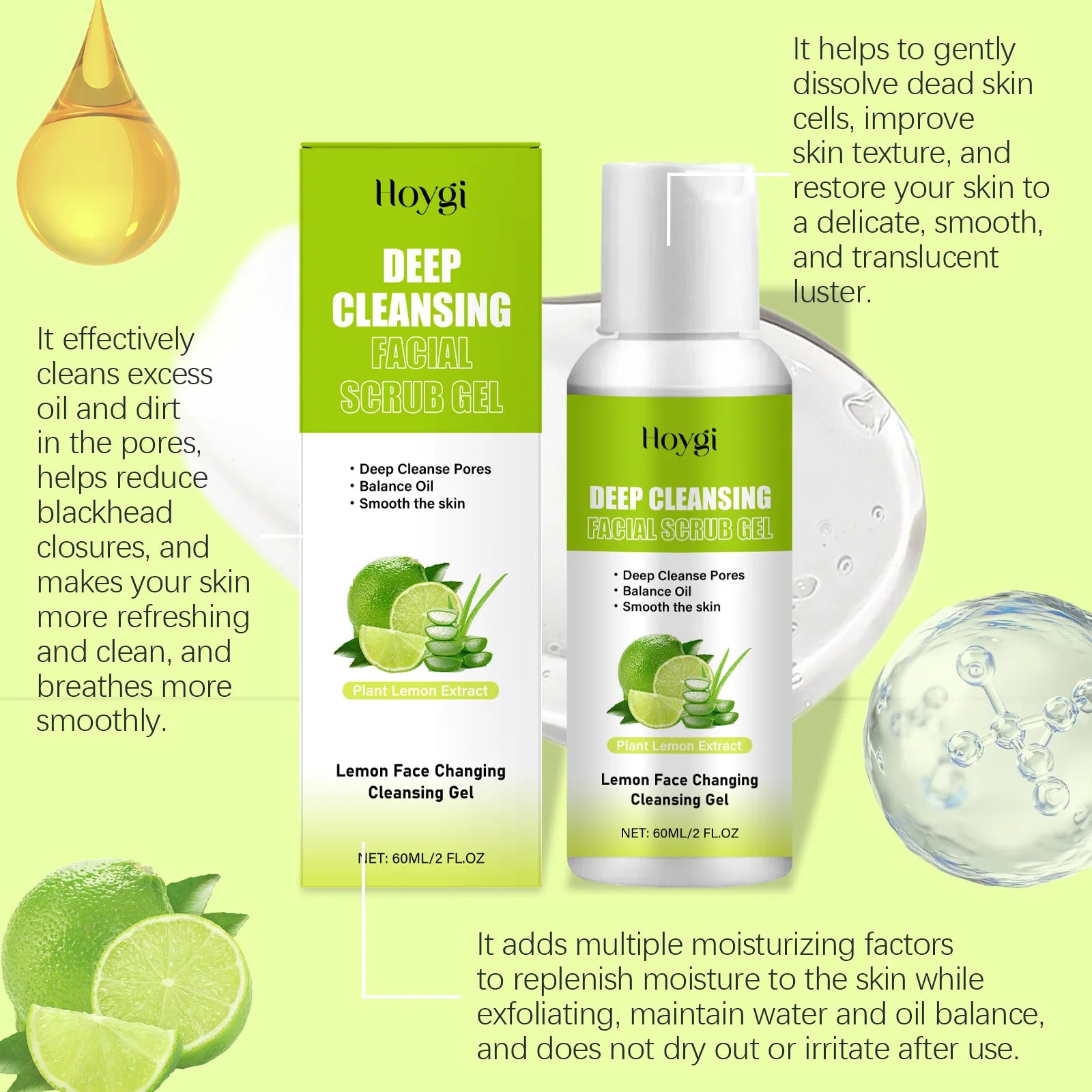 Facial Exfoliating Gel | Hydrating Pore Refining Treatment by Tidesmit Scrubs Treatments Tidesmit