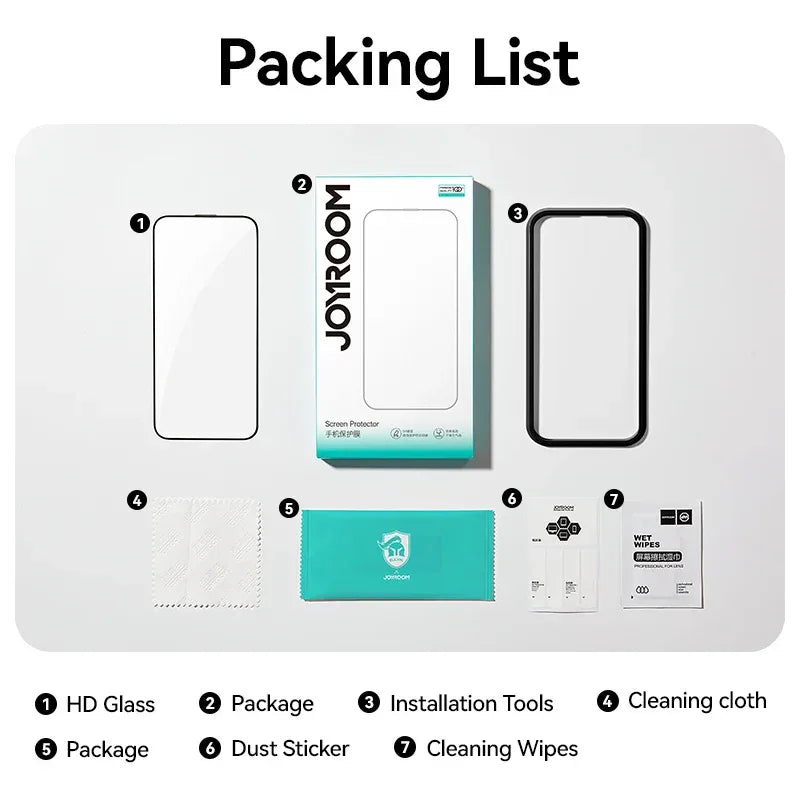 iPhone 17 Pro Max Screen Protector - HD Tempered Glass 9H Hardness Tidesmit