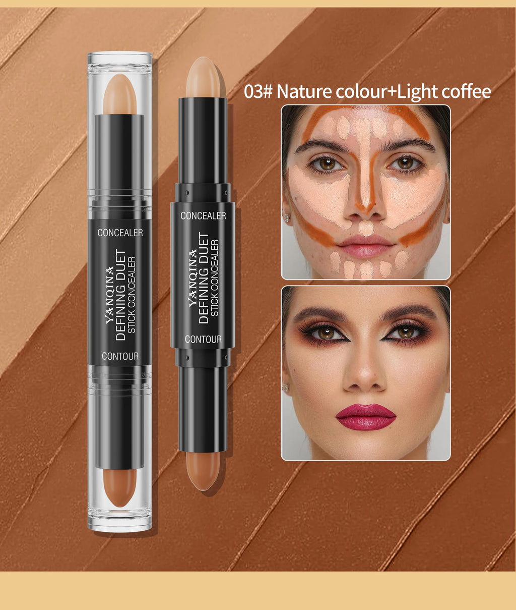 Tidesmit Contour Stick Duo double-ended highlight and shadow cream for natural full coverage face makeup