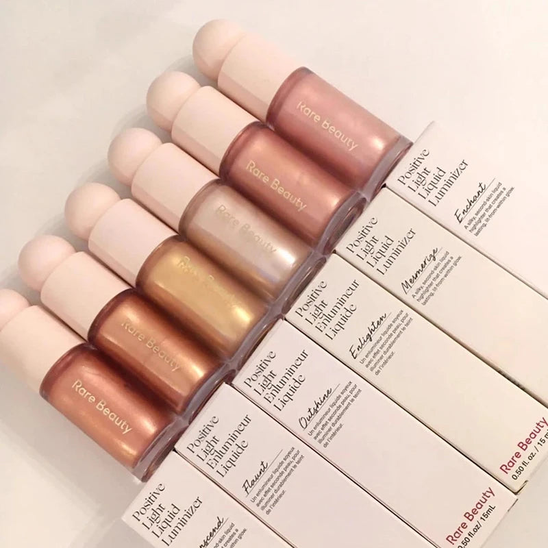 Tidesmit shimmering liquid blush and highlighter gel for natural glowing face makeup texture swatch