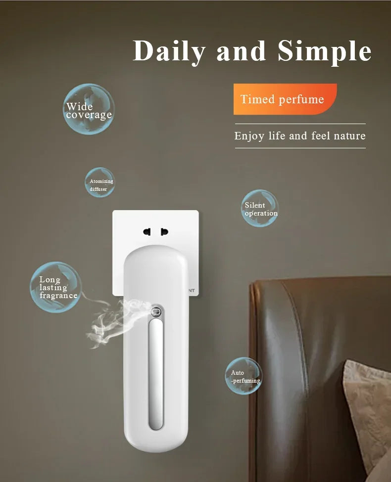 Bluetooth Smart Electric Wall Plug in Essential Oil Aroma Diffuser Waterless Scent Air Fragrance Scent Machine Bathroom Hotel