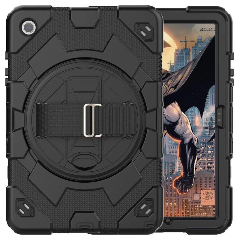 Samsung Galaxy Tab A9 Plus Case with 360 Rotating Stand and Strap Tidesmit