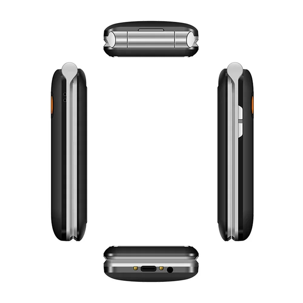 UNIWA V202T 4G Flip Phone Large Button for Elderly Mobile Phone 2.4Inch Screen 1450mAh With Emergency Call Button Global Version