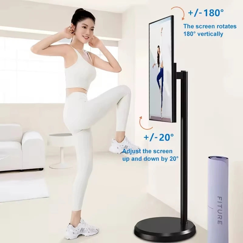 21.5 Inch Portable Smart TV 8-Core CPU Android OS LED Touch Screen Built-In Speaker Mobile Monitor Rotatable Touch Screen TV