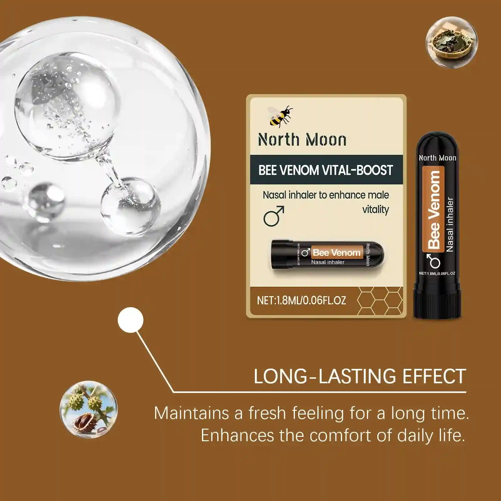 Nasal Sniffing Stick for Men - Daily Refreshing Inhalation | Tidesmit Lip Care Tidesmit