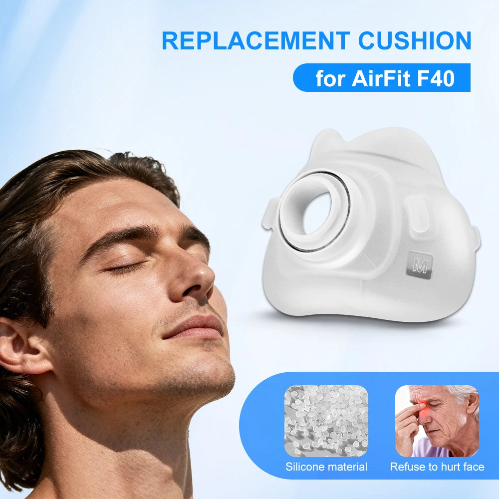 2/1pc CPAP Face Mask for AirFit F40 Auto CPAP Machine Sleep Apnea Nasal Mask Anti Snoring Apnea Replacement Mask Accessories New