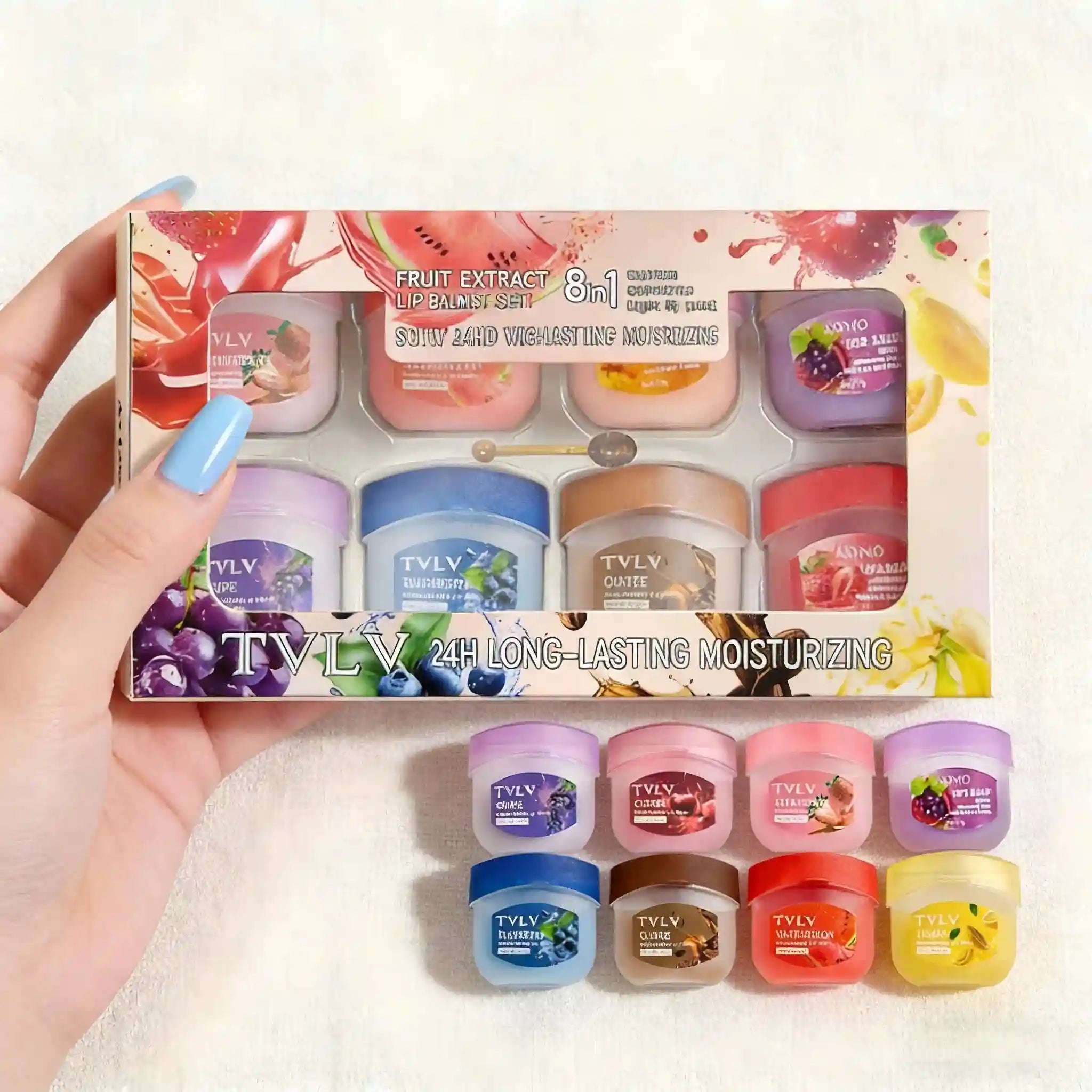 Fruit Lip Balm Set - Moisturizing Lip Care Treatment (8Pcs) Lip Care Tidesmit