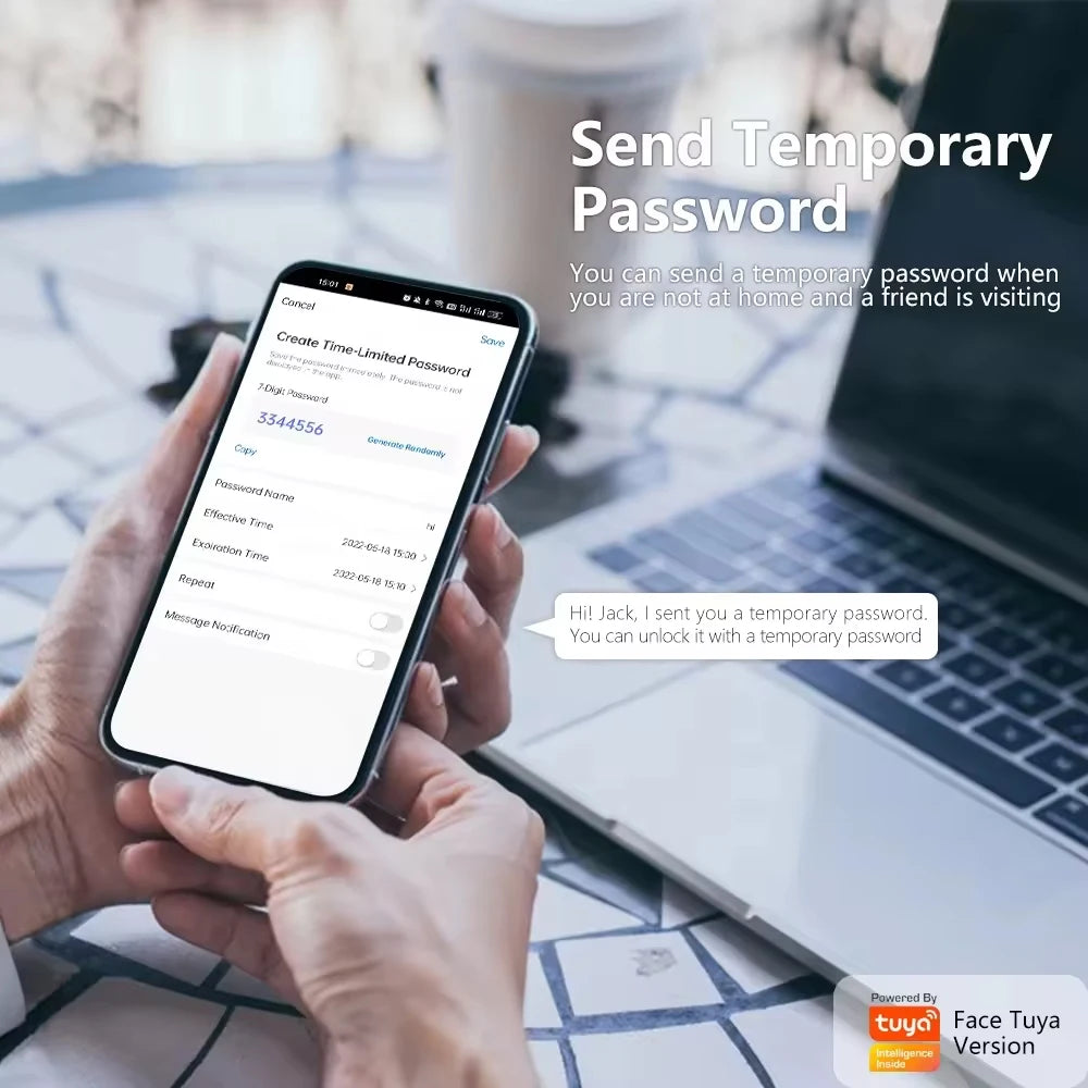 Smart Electronic Door Lock Password Automatic Biometric Fingerprint Lock For Home Security Tuya Smart Door Lock With Camera