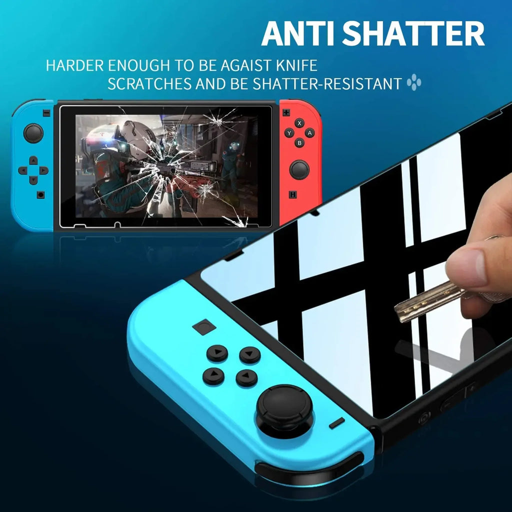Nintendo Switch Tempered Glass Screen Protector 9H Anti-Scratch 2-Pack Tidesmit