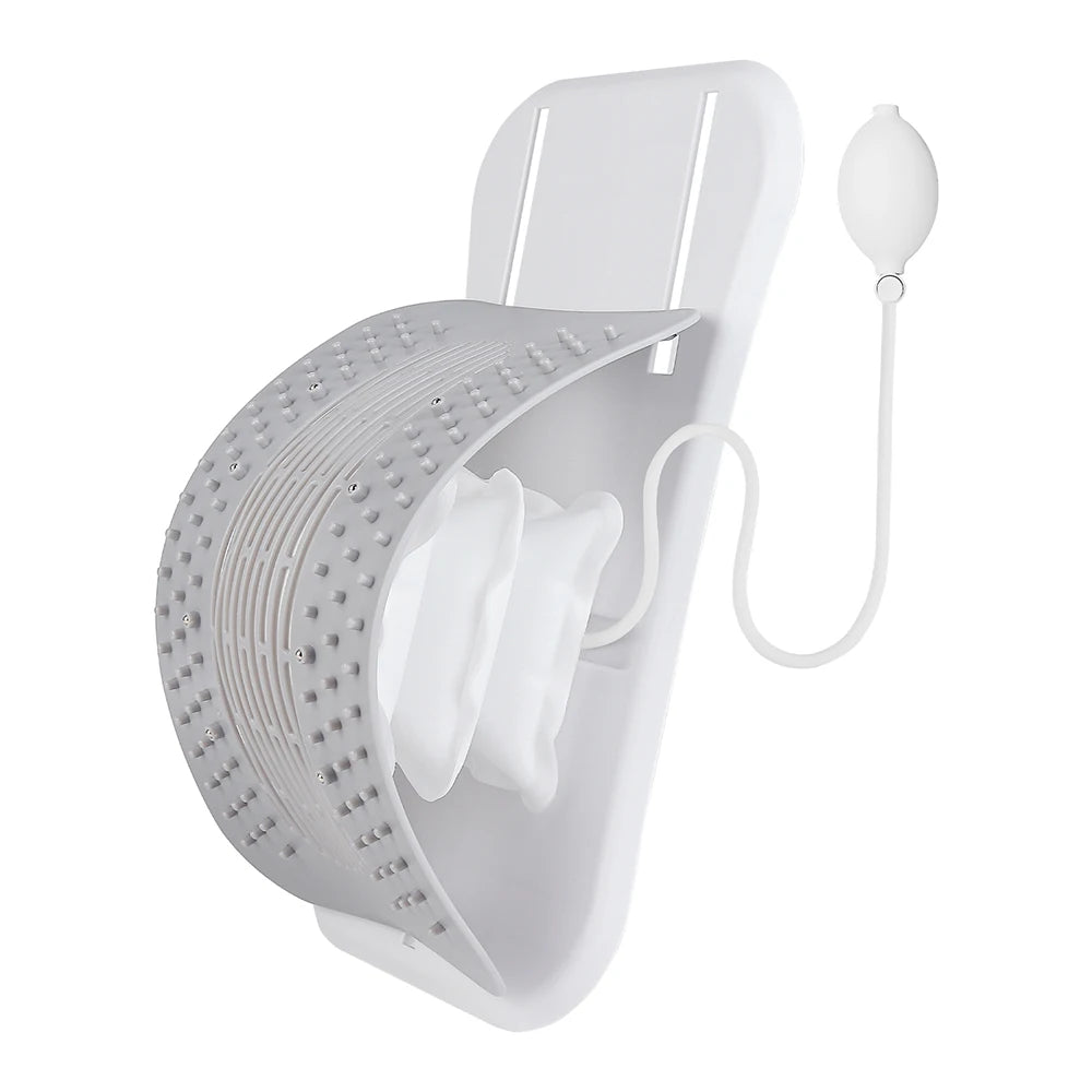 Back Massager With Airbag Lumbar Support Stretcher | Portable Electric Tool Back Massage Instrument greyB Tidesmit