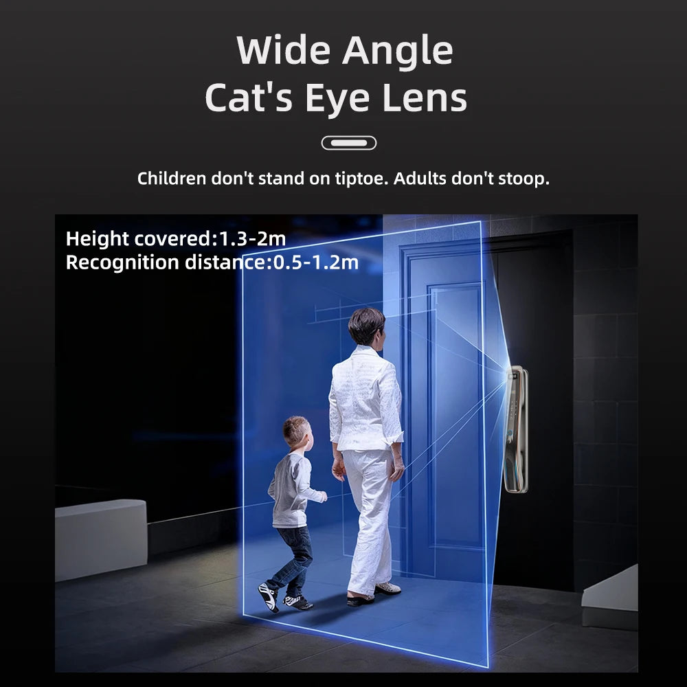 Wifi Wishome APP Face Recognition Smart Door Lock With Camera   Digital Door Lock Automatic Door Lock